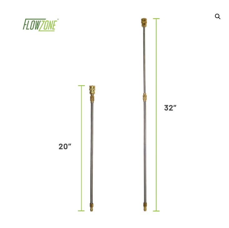 FlowZone Quick Connect Extension Wand (SS) 50cm to 81cm