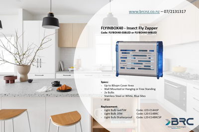 FLYinBOX™ - UVA Zapper Insect Light - Stainless Steel - home or office