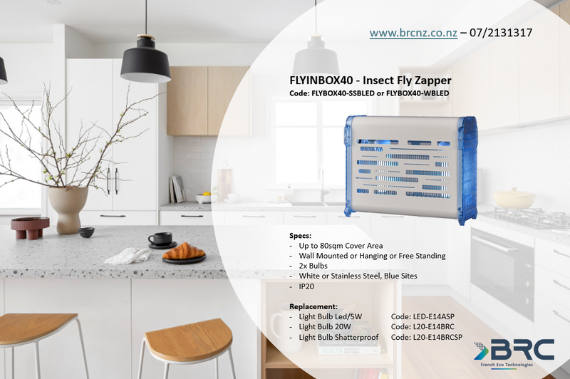 FLYinBOX™ - UV-A Zapper Insect Light - White/Blue