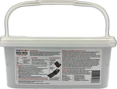 PestStop Rat and Mice Bait with the hole in a 2kg container