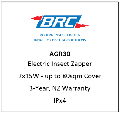 AGR 30 - Zapper Stainless UV-A Insect Light Trap "IPX4"