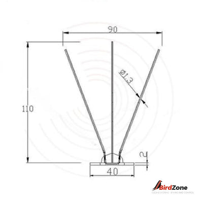 Bird Spikes 3 Pin - BirdZone Bird Defense
