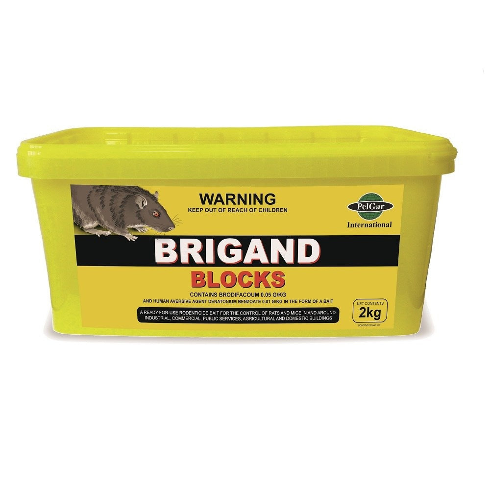 Brigand Rodents Control (Rats & Mice) Ready to use Bait Blocks – PESTSTOP