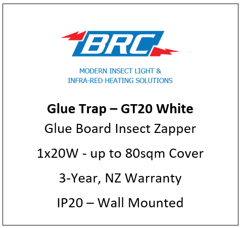 GT20 - White Glue Board UV-A Insect Light Trap "IP20"